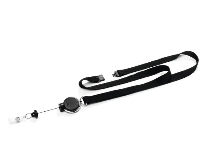 Textielkoord met afrolmechanisme EXTRA STRONG Zwart