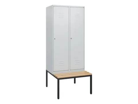 Armoire vestiaire avec banc HxlxP 1950x800x815mm 2compart.