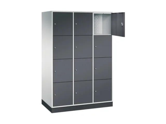 grootvolume-lockersysteem,RAL 7035/RAL 7021,HxBxD 1950x1220x600mm