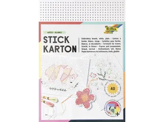 Borduurkaarten Folia 17.5 x 24.5cm 300gr 40 vel wit - 2