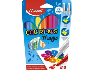 Viltstift Maped Color'Peps Magic set à 10 kleuren - 1