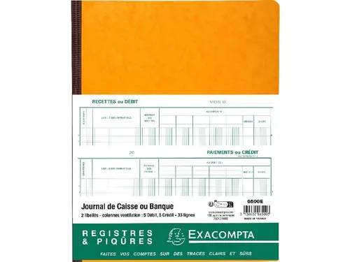 Boekhoudingsregister Kas- en/of bankboek