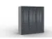armoire multicases,corps RAL7021,face avant RAL7021