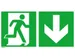 Panneau Sortie de secours Issue de secours à droite