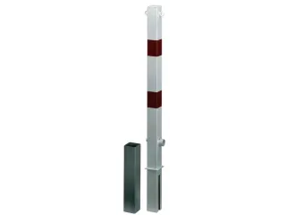 Afzetpaal Vierkant 70x70mm Uitneembaar Driekantslot Platte Kop - 2