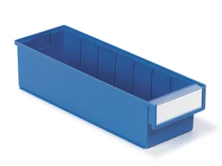 stellingbak,HxBxD 100x132x400mm,PP,blauw - 1