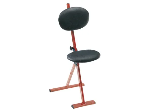 Stahulp 550-900mm Zitting/Onderstel Skai Zwart Rood Staal Inklapbaar