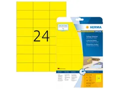 HERMA 4466 Verwijderbare etiketten A4 70x37mm Geel 480 stuks