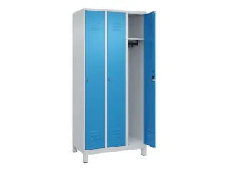 locker,HxBxD 1950x900x500mm,3vak,vak B 300mm,cil.-slot,voeten - 2