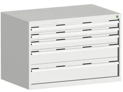 ladekast HxBxD 700x1050x750mm 5laden romp RAL7035 front RAL7035