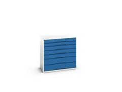 ladekast HxBxD 1000x1050x550mm 7laden romp RAL7035 front RAL5010