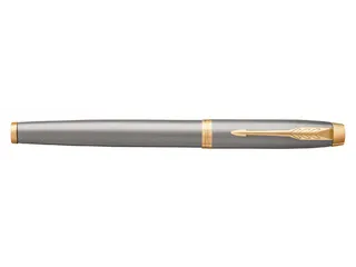 Vulpen Parker IM Brushed Metal GT Finish Medium Blauwe inkt - 6