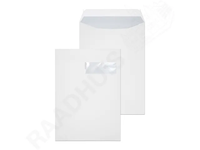 Envelop Raadhuis 229x324 C4 VR akte plakstrip wit 120gr 25 stuks