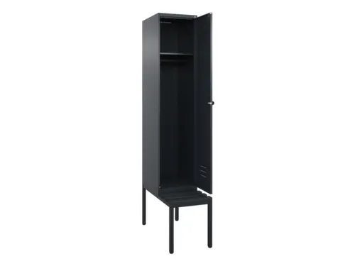 locker met bank,HxBxD 2120x400x815mm,1vak,vak B 400mm,draaigrendel