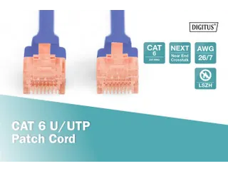 CAT 6 U-UTP patchkabel Cu LSZH AWG 26/7 lengte 3m Blauw - 4
