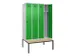 locker met bank,voor scheiding van kleding,HxBxD 2120x1200x815mm,4vak