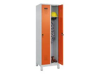 locker,HxBxD 1950x600x500mm,2vak,vak B 300mm,draaigrendel,voeten - 1