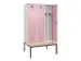 locker met bank,voor scheiding van kleding,HxBxD 2120x1200x815mm,3vak