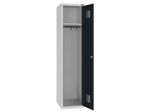 lockerkast,HxBxD 1800x400x500mm,1vak,draaigrendel,sokkel,romp RAL7035