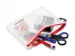 etui B6 transparant met rode rits