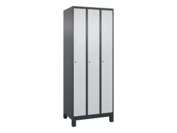 locker,HxBxD 1950x750x500mm,3vak,vak B 250mm,cil.-slot,voeten