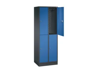 Dubbeldekse garderobekast,HxBxD 1950x620x500mm,2x2vak.,vak B 260mm - 1