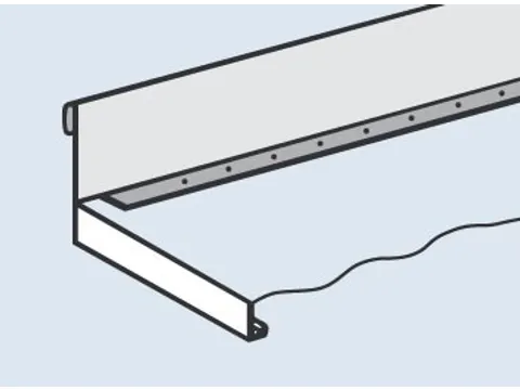stortgoedlijst,v. inhaakstelling,HxB 100x1000mm,staal verzinkt