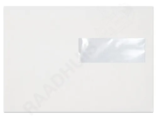 Dienstenvelop Venster Rechts Raadhuis 156x220mm Ea 5 Wit Gegomd