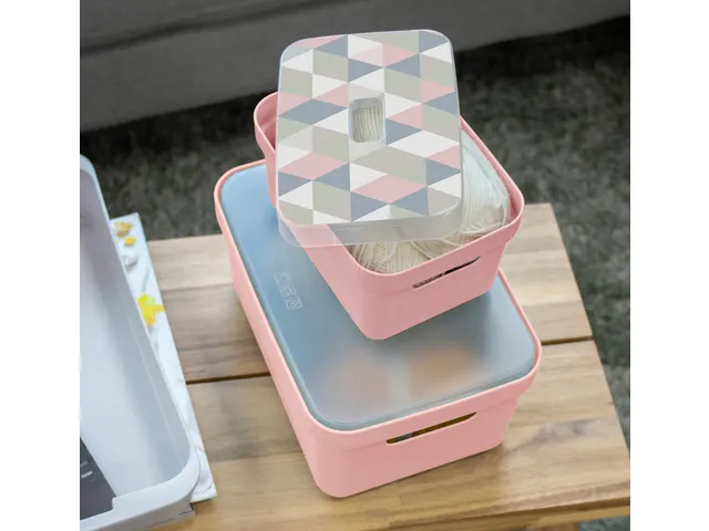 Sigma Home opbergbox 2,5L roze - 17,7x12,8x9,3cm