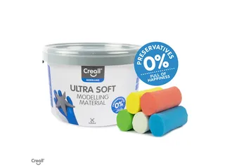 Klei Creall Play-it Ultra soft rood/blauw/groen/geel/wit 1100gram - 1