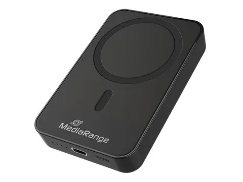 MediaRange Magnetic Wireless Power Bank 10,000mAh Zwart