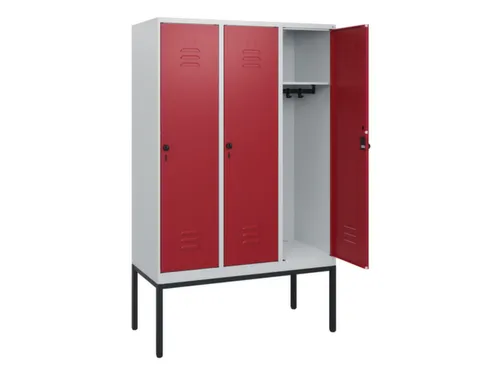 locker,HxBxD 1950x1200x500mm,3vak,vak B 400mm,draaigrendel