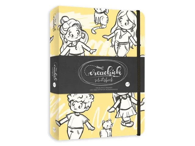 Schetsboek CreaChick Chibi Yellow 108 pagina's 200 gram