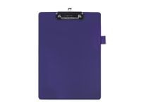 Klembord Quantore A4 staand PVC blauw met 100mm klem + penlus