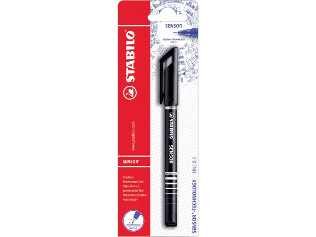 Fineliner STABILO Sensor 10198 Fin noir blister 1 pièce