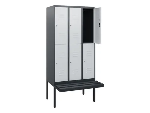Dubbeldekse dekenkist,HxBxD 1950x900x815mm,3x2vak.,vak B 300mm