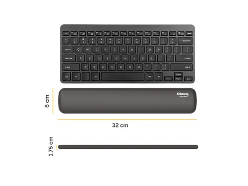 Polssteun Fellowes Breyta compact zwart 6x32cm