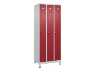 locker,HxBxD 1950x750x500mm,3vak,vak B 250mm,draaigrendel,voeten - 1