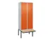 locker voor scheiding van kleding,HxBxD 2120x800x815mm,2vak