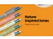 4-kleurenbalpen Mineral Tones display van 30 stuks assorti