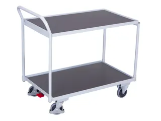tafelwagen,draagverm. 250kg,2etage(s),laadvl. LxB 835x490mm,houtetage - 1