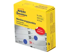 Avery marking dots diameter 10 mm rol met 800 stuks blauw