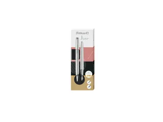 Schrijfset Pelikan Jazz Noble Elegance K36+P36 medium zilver - 2