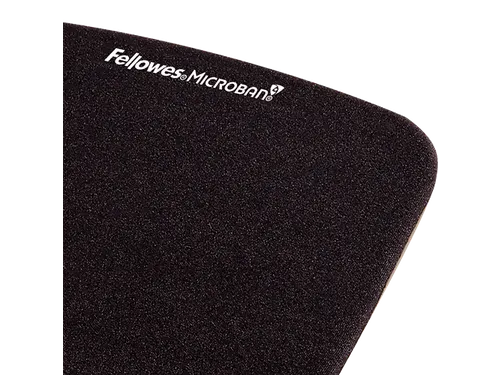 Muismat met polssteun Fellowes Plush Touch zwart