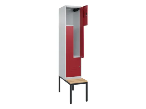 Z-garderobekast,HxBxD 2120x400x815mm,2vak,vak B 400mm,cil.-slot