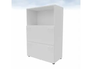 Hangmappenkast Hxbxd 1310x860x450mm 3 Oh wit 2 Hangmappenframes - 3