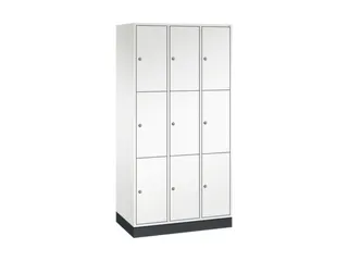 lockerkast,HxBxD 1950x920x500mm,3x3vakken,cil.-slot,sokkel - 2