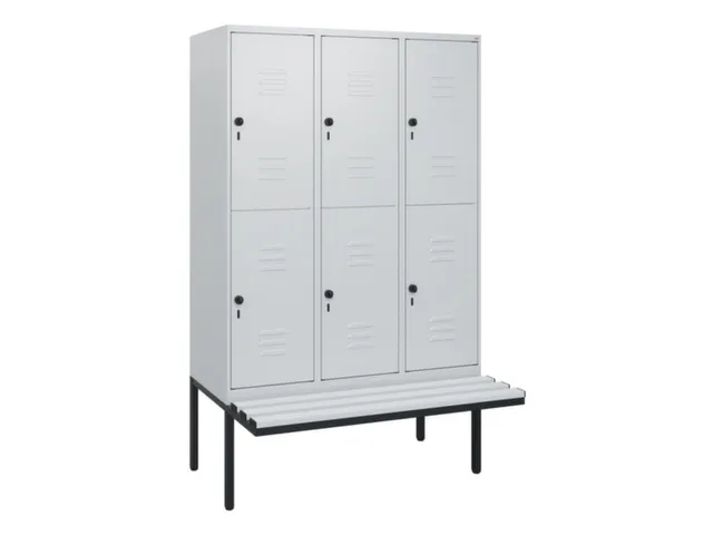 Dubbeldekse dekenkist,HxBxD 1950x1200x815mm,3x2vak.,vak B 400mm