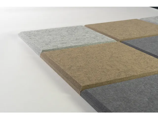 Akoestische PET-vilt wandtegels 30x30cm Combi beige 12 Stuks