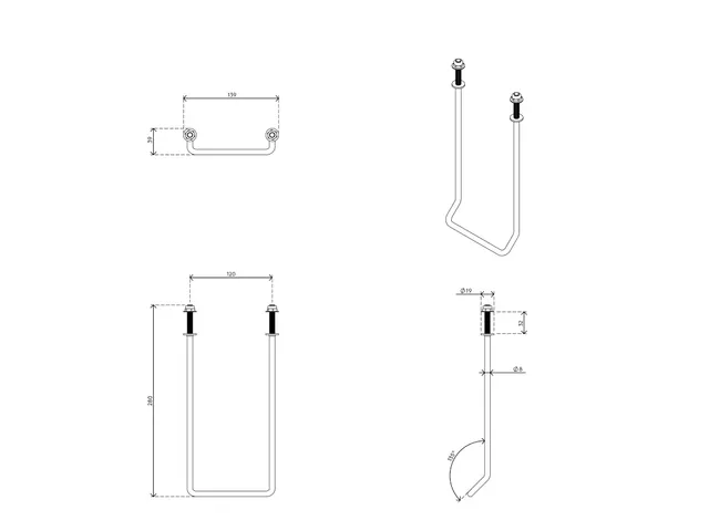 Viewgo poignée double-écrans option 004 Gris
